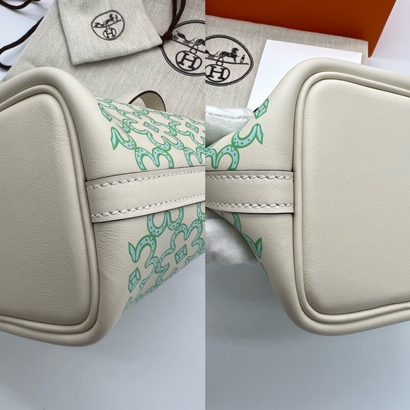 āSOLDāAuthentic Hermes Nata Swift PHW Lucky Daisy Micro Picotin 14 - Picture 12 of 17